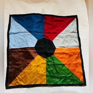 Vintage Nine Color by Ashear All Silk Made in Italy Hand Rolled Pocket Square